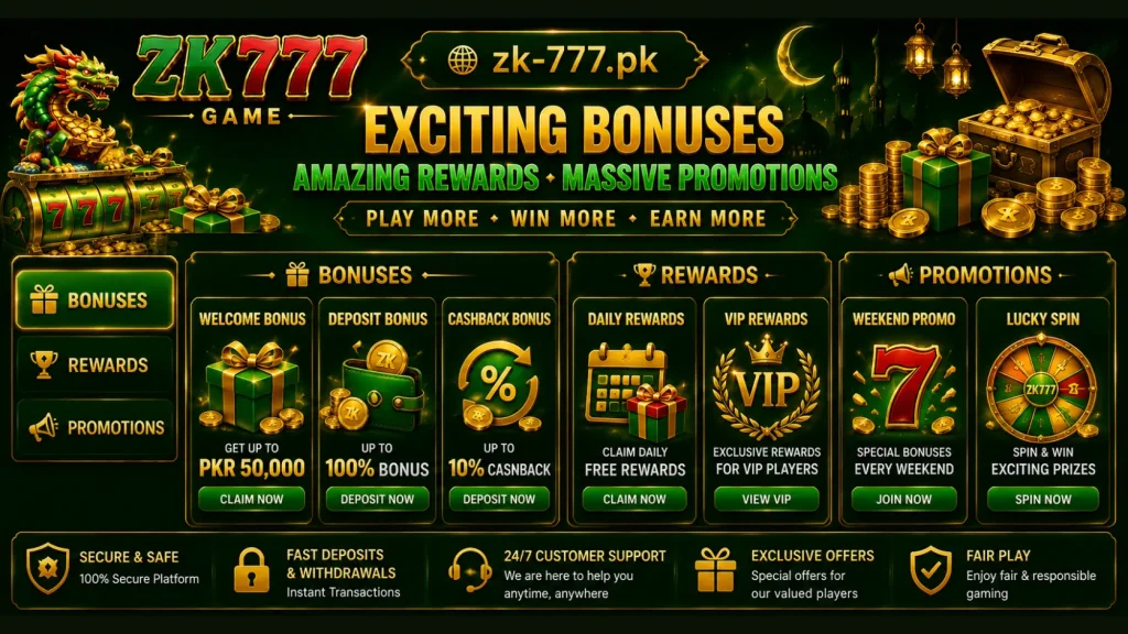 ZK777 Game Bonuses and Rewards