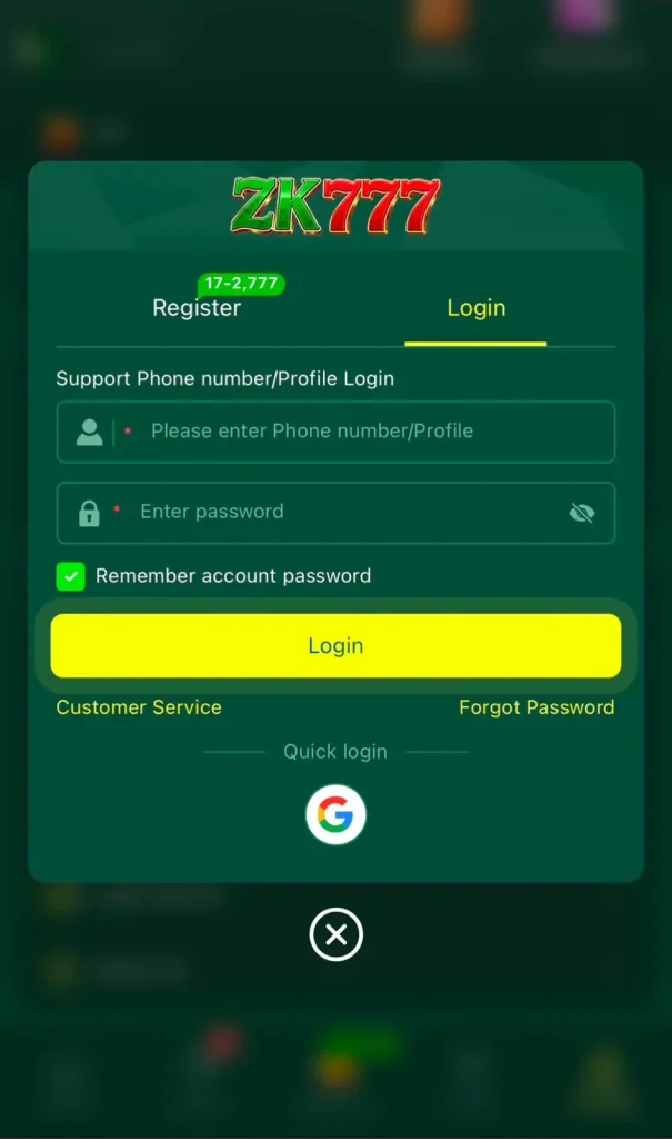 ZK777 Register